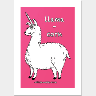 Llamacorn Hot Pink! Posters and Art